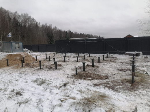 Фундамент на винтовых сваях 6x4м
